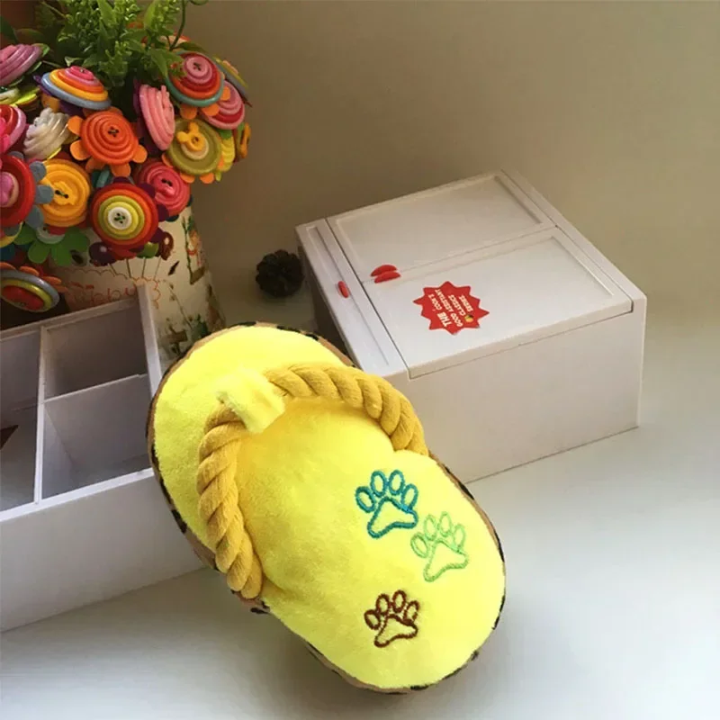 Jouets à mâcher en forme de chaussure pour petit chien, 3 pattes sélectionnables, en peluche