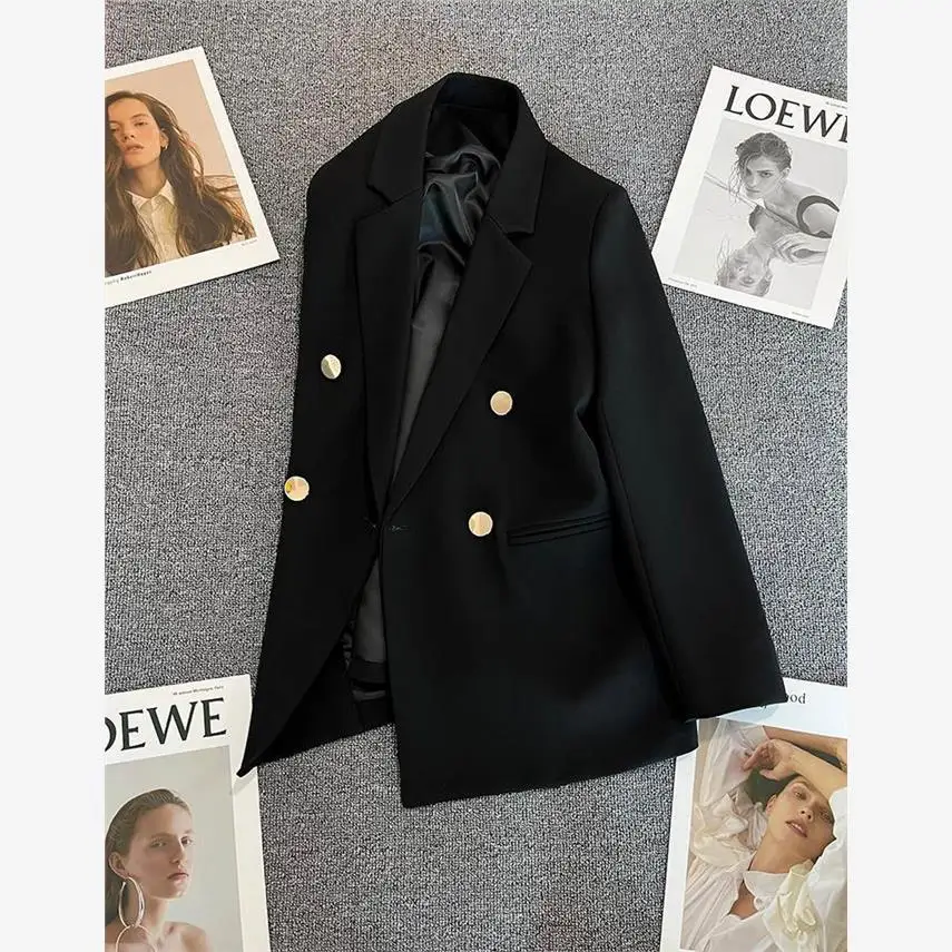 เสื้อแจ็คเก็ตสตรีลำลองทรงสูทเล็ก 7 สี แขนยาว สไตล์เรียบหรู สีพื้น ใช้งานได้หลากหลาย แฟชั่นสำหรับผู้หญิง...