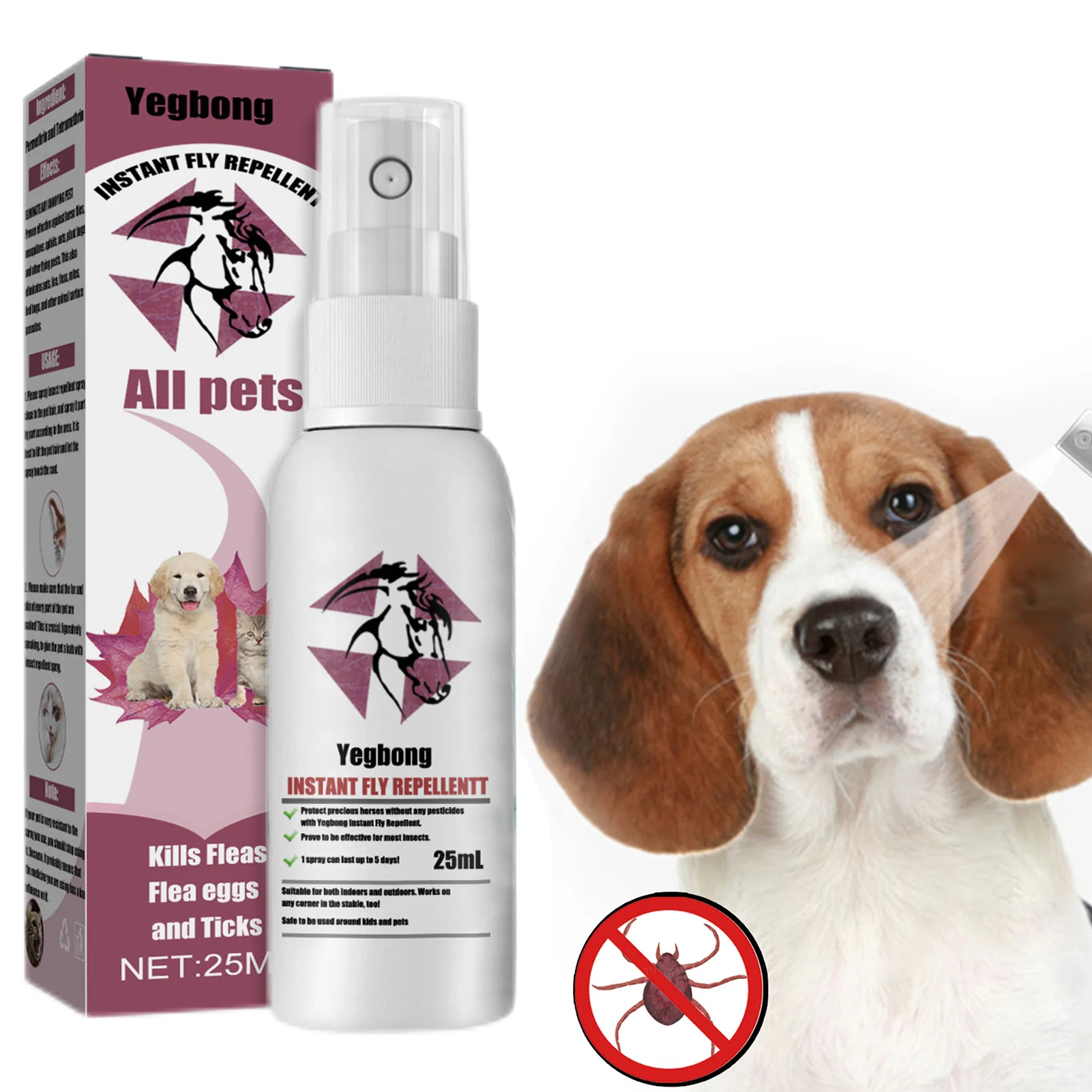 Pet Fur Spray Fleas And Tick Spray For Dogs And Cats Fleas And Tick Home Spray Kills And Repels Fleas Ticks Larvas And Eggs Pet