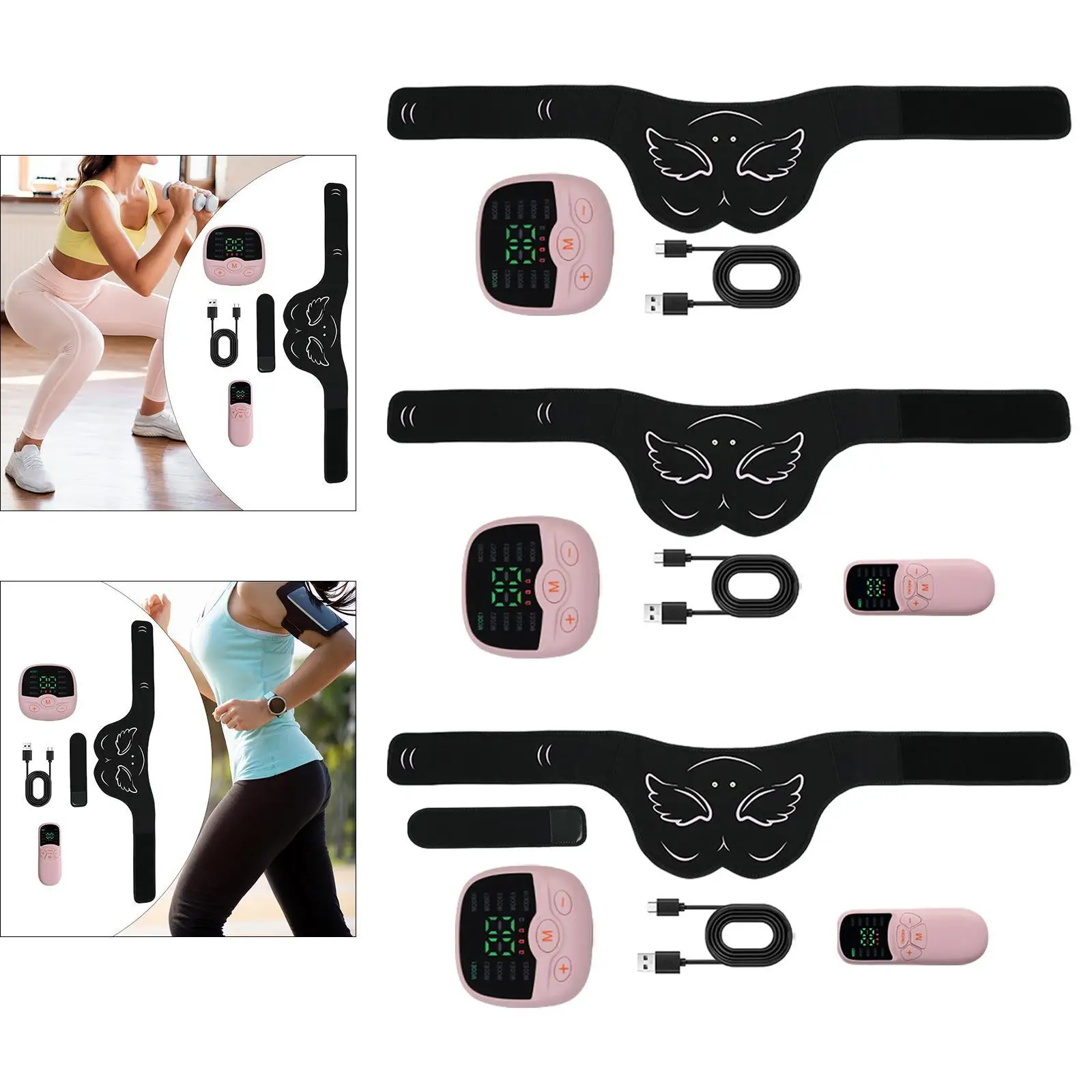 

Buttock Muscle Toner Rechargeable for Men Women Glutes Muscle Training Belt
