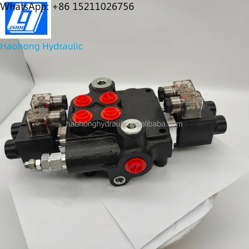 2Z80-AA-ES3-12/24VDC-G Two Spools Open Center Monoblock Hydraulic Solenoid Operated Directional Control Valves Hydraulic