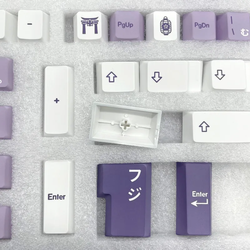 Imagem -05 - Wisteria Subbed Teclado Mecânico Layout Japonês Ansi Iso Enter mx Switches Perfil Cereja Dye Pbt 140 Chaves