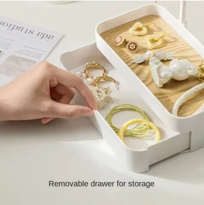 

Модная портативная стойка для демонстрации ювелирных изделий с ящиком и деревянной основой, стеллаж для хранения ключей, реквизит для фотографий, настольная коробка для хранения