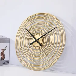 Fashion Creative Round Wall Clock Home Decoration for Bedroom Living Room Super Silent Design Metal Wall Hanging Clocks Watch