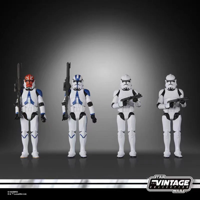 Hasbro StarWars The Vintage koleksi fase Il Clone Trooper 3.75 inci F9396 hadiah koleksi mainan untuk anak Action Figure