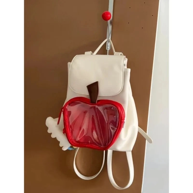 

Contrast Cute Apple Ita Mochila Transparent Mochilas Mujer Casual Commuter Bag Travel Backpack Fashion Portable Backpacks