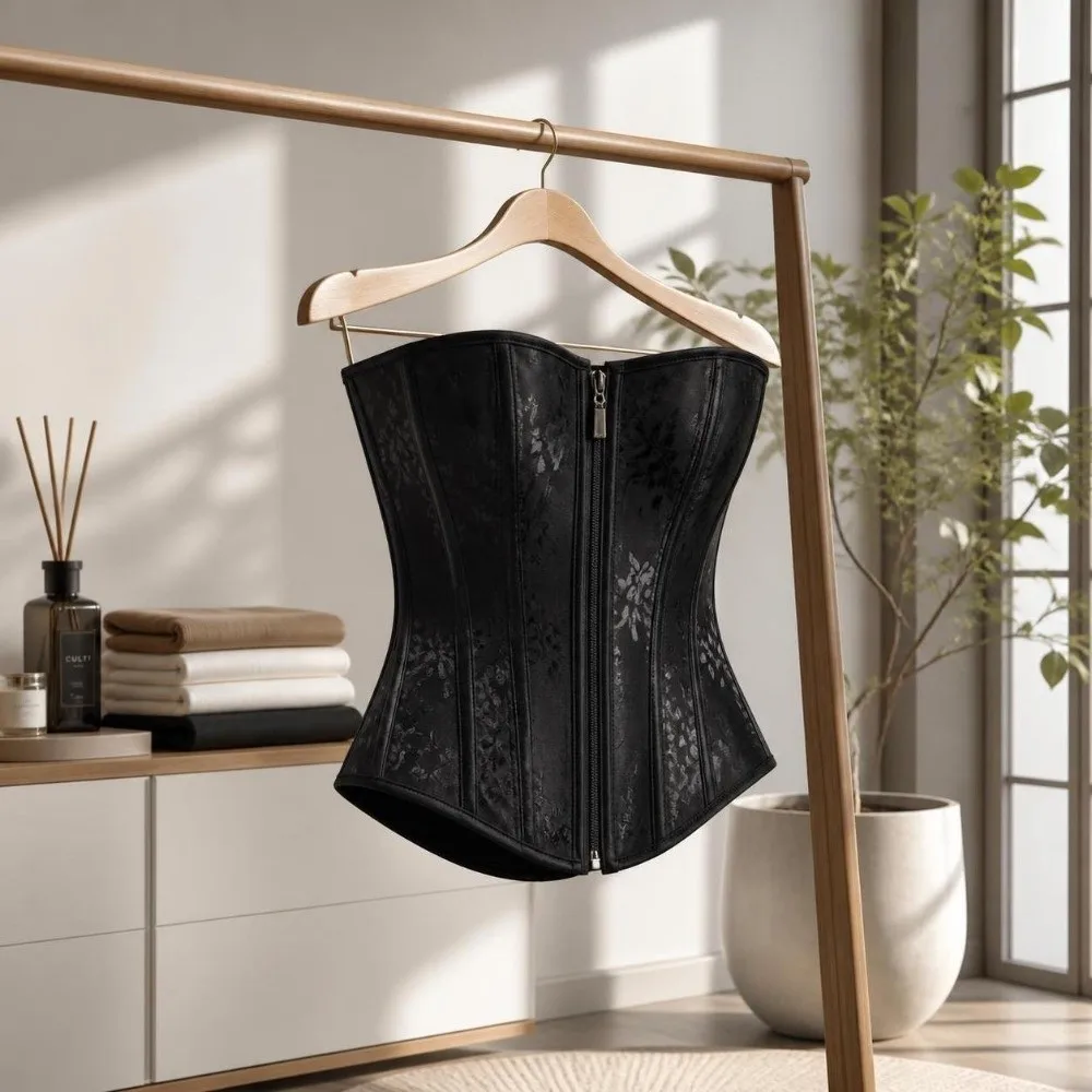 Waist Trainer Tummy Control Shapewear Belly Contracting Adjustable Women Fishbone Shapewear Leopard Print Zipper Buckle