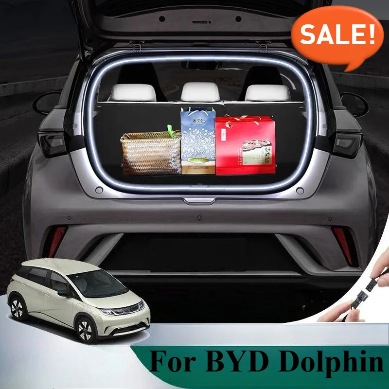 

For BYD Dolphin 2025 2024 2023 2022 Car Rear Trunk Brighten LED Strip Lighting Waterproof Flexible Accessories