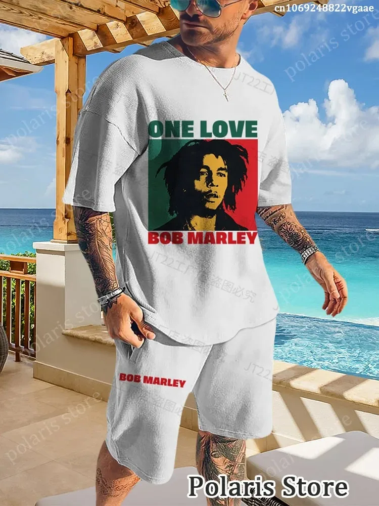 Jamaican Rapper Reggae Music Bob Marley Tracksuit One Love T Shirt HIP Hop Men Women Kids Clothes Rock Band Streetwear