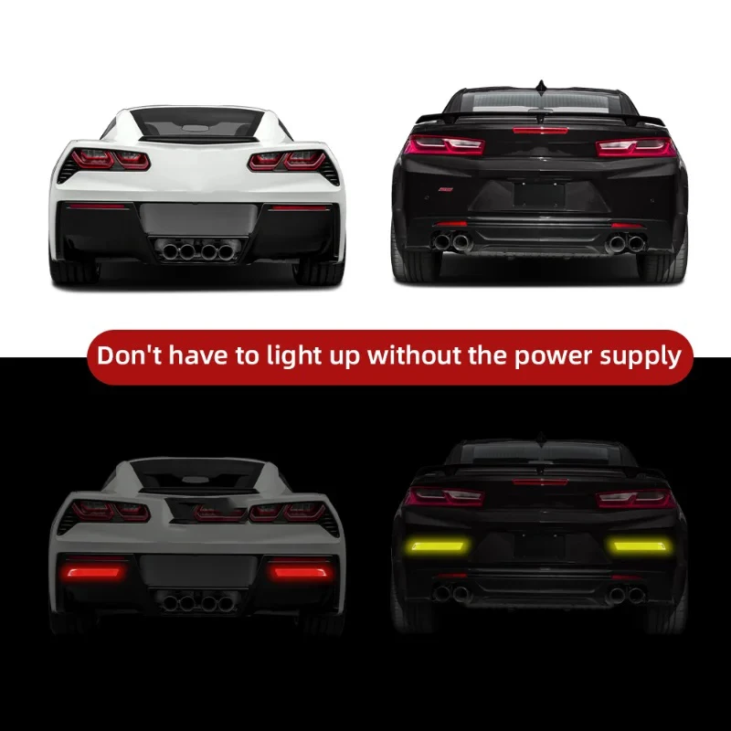 

2Pcs Rear Bumper Reflective Anti-Collision Strips for Volvo XC90 XC60 V50 S60 V70 , High Visibility Night Safety Warning Sticker
