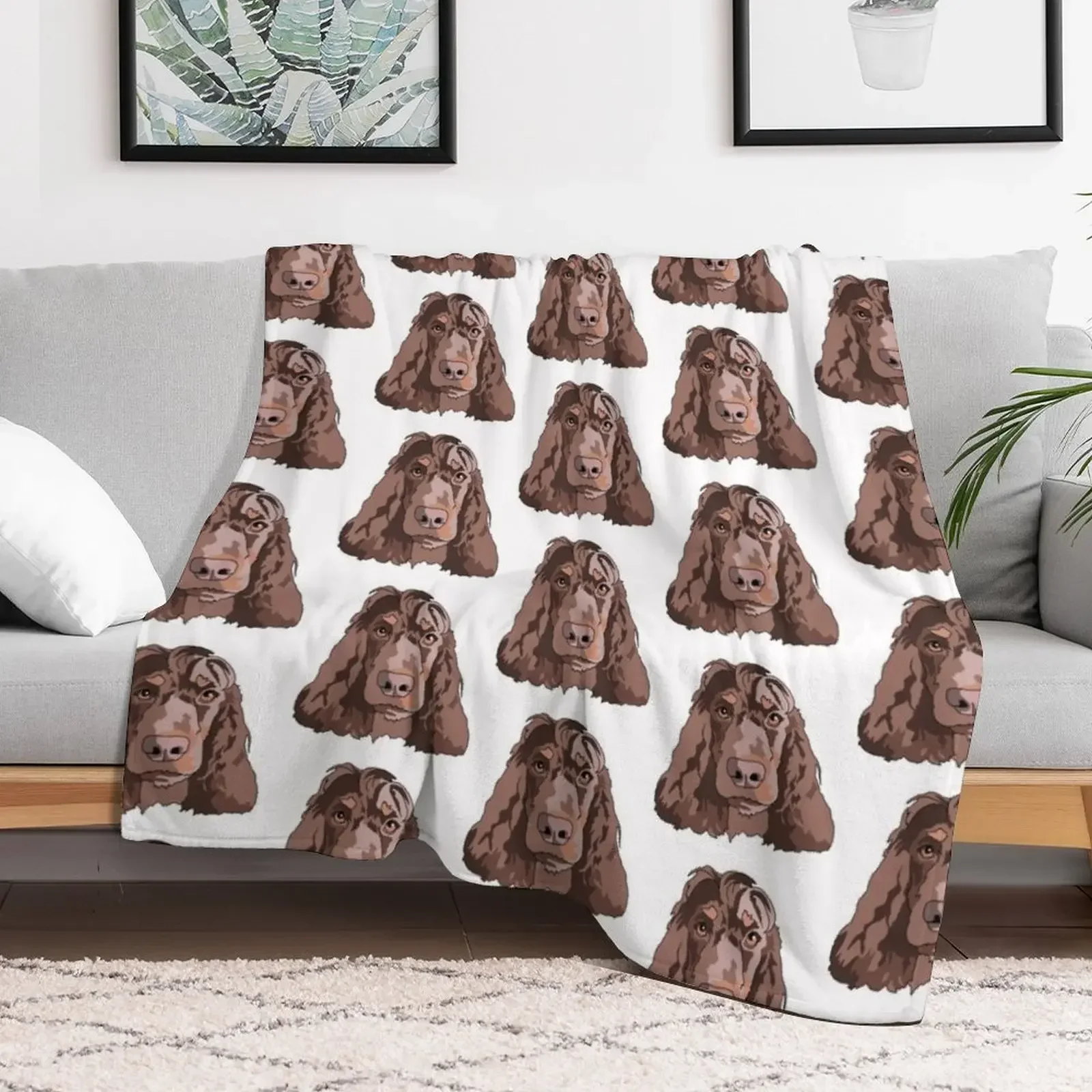 Coco The Spaniel Throw Blanket Shaggy Hairys Custom Blankets