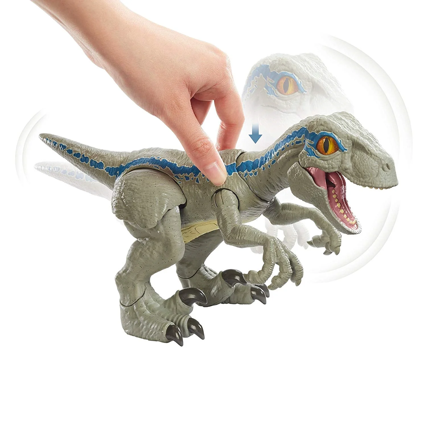 Original Jurassic World Dinosaurs Toy Sound Intelligent Raptor Joint Movable Model Action Figure Toys for Children Christmas