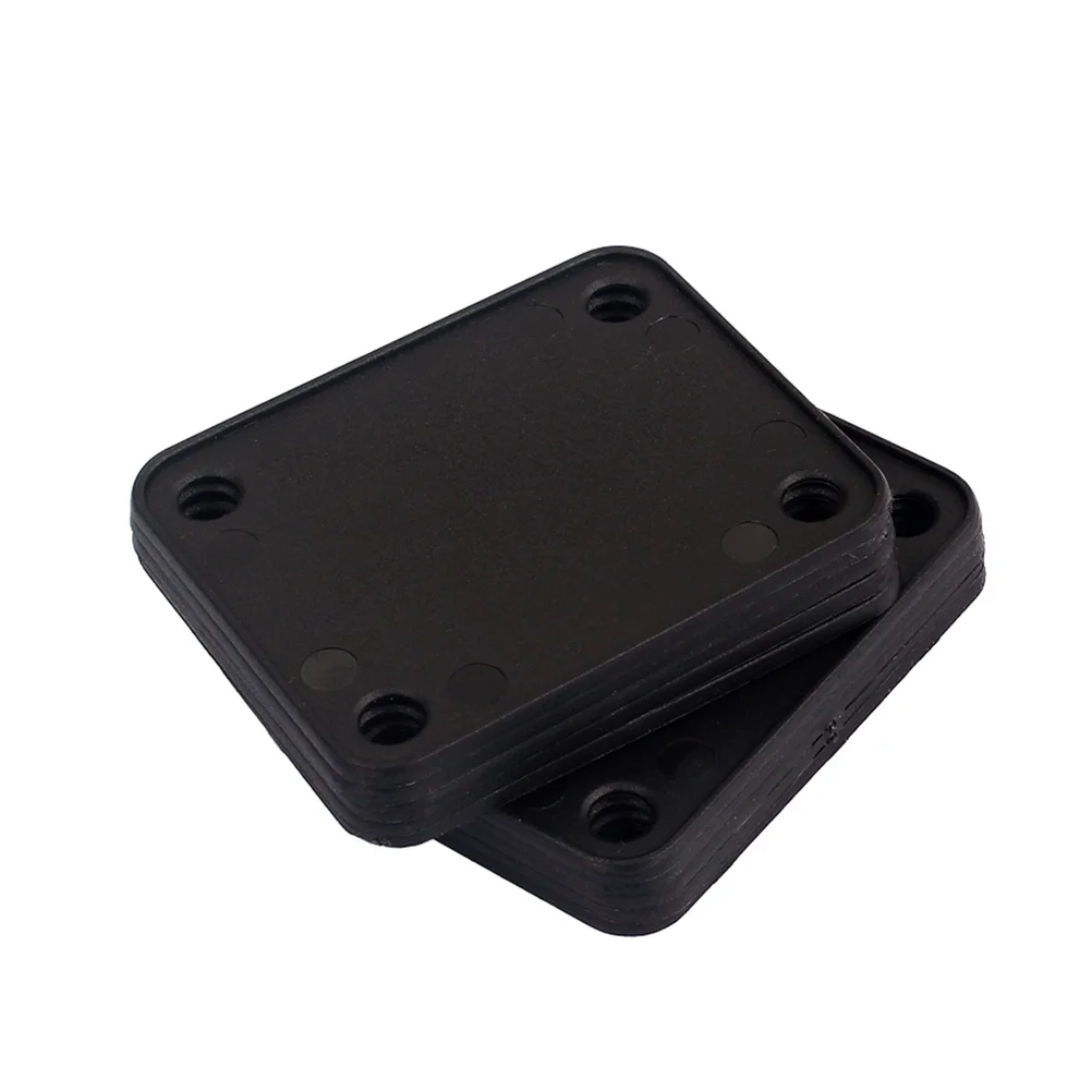 

10Pcs Plastic Guitar Neck Plate Gasket Durable Standard 4 Bolt Rectangular Neck Joint Board Parts for Electric Bass