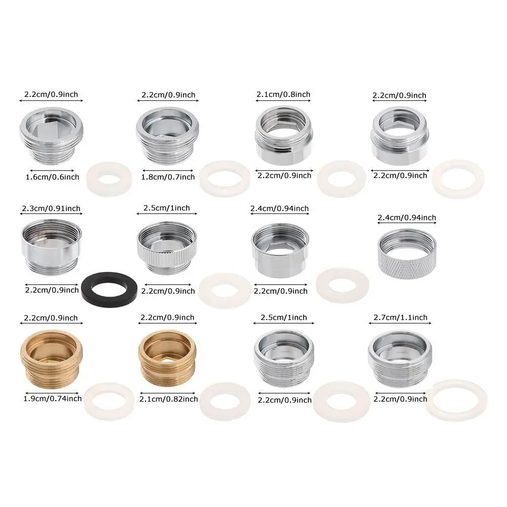 Bathroom Aerator Adapter Metal Tap Aerator Connector Water Saving Adaptor Kitchen Faucet Outside Thread