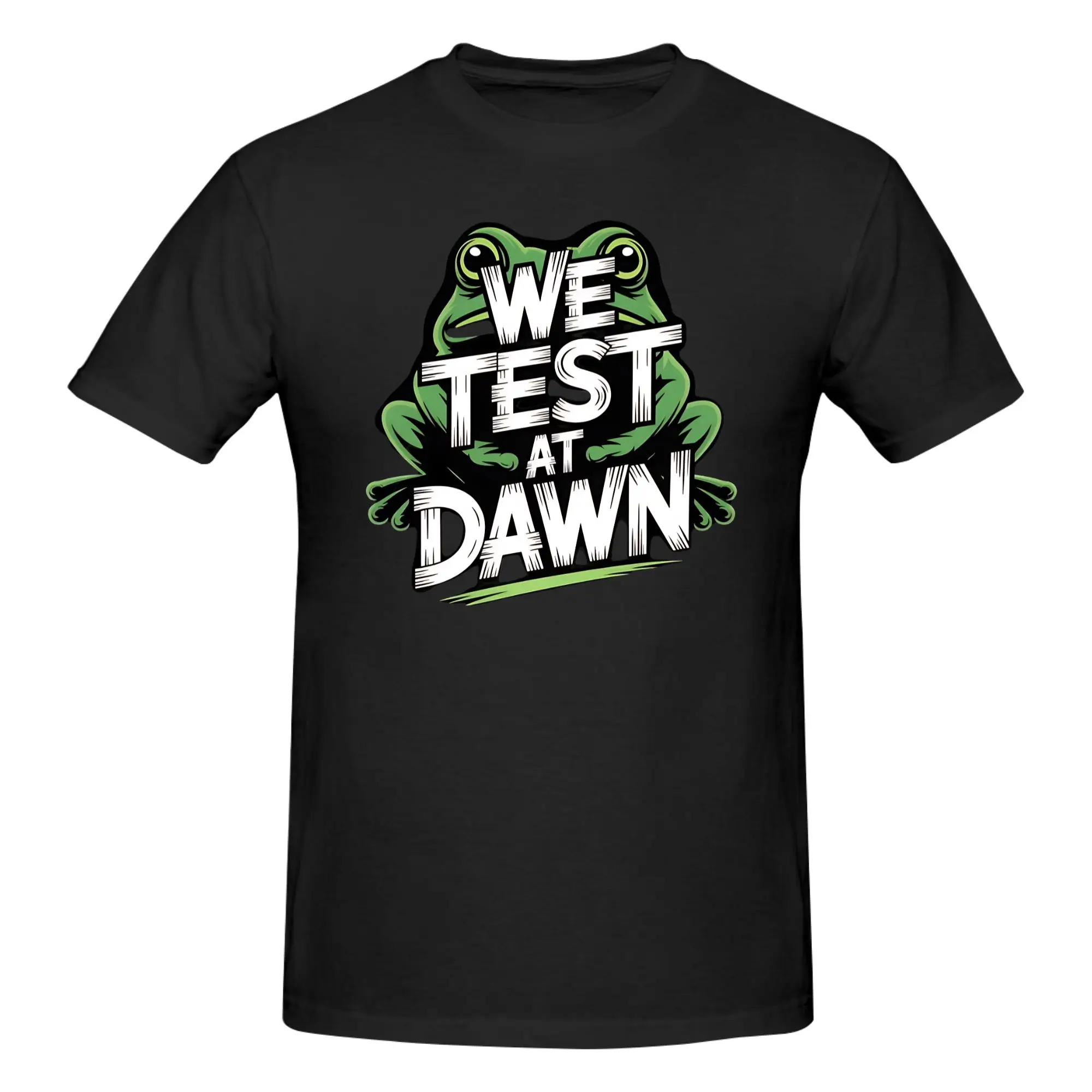 1 Piece Exam Time Graphic 100% Cotton T-Shirt We Test At Dawn Tees Tops For Men