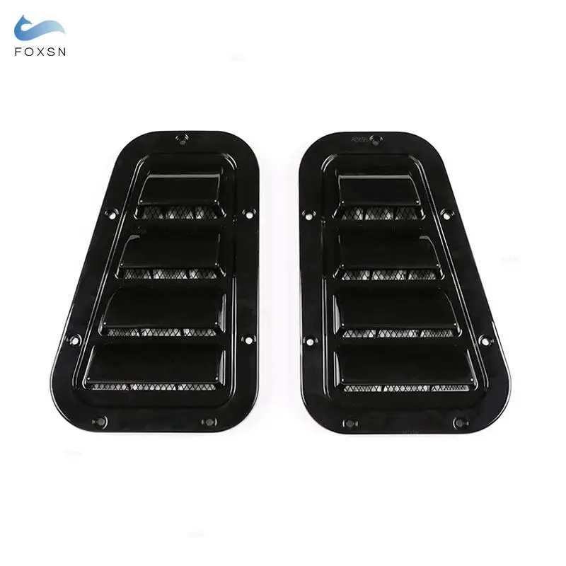 Car Exterior Front Engine Hood Air Outlet Cover Glossy Black Trim Accessories For Land Rover Defender 90 110 130 2004 2015-2019