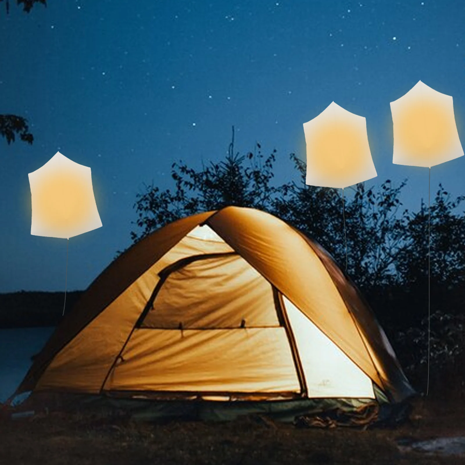 

5pcs Writable Inflatable Lamp Square Light For Party Wedding Birthday Decorations Modeling Simulated