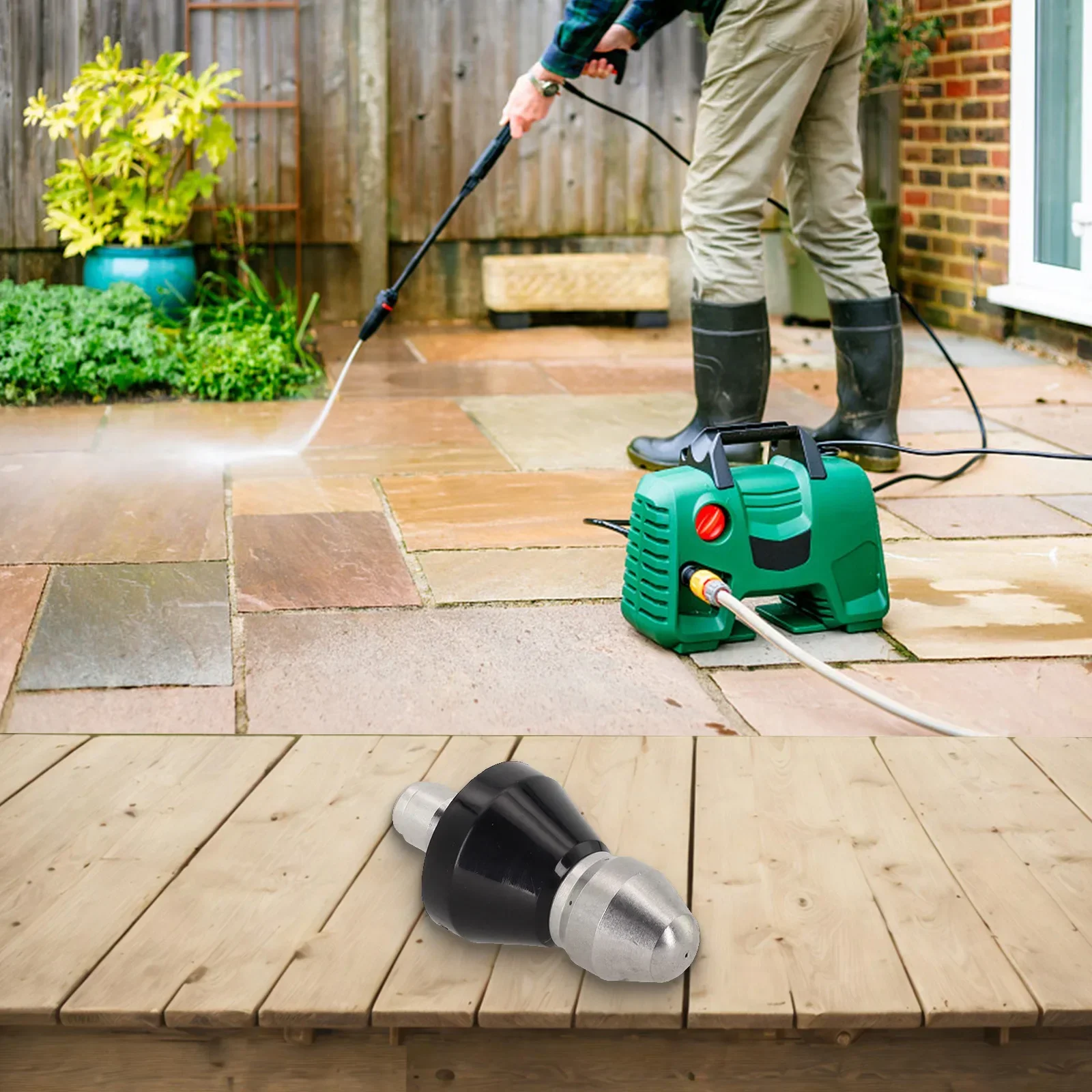 หัวฉีดทําความสะอาดท่อระบายน้ํา หัวฉีดท่อระบายน้ําแรงดันสูง 5000 PSI ขั้วต่อปลั๊กด่วนแรงดันสูงสําหรับการบํารุงรักษาท่อระบายน้ําในบ้าน
