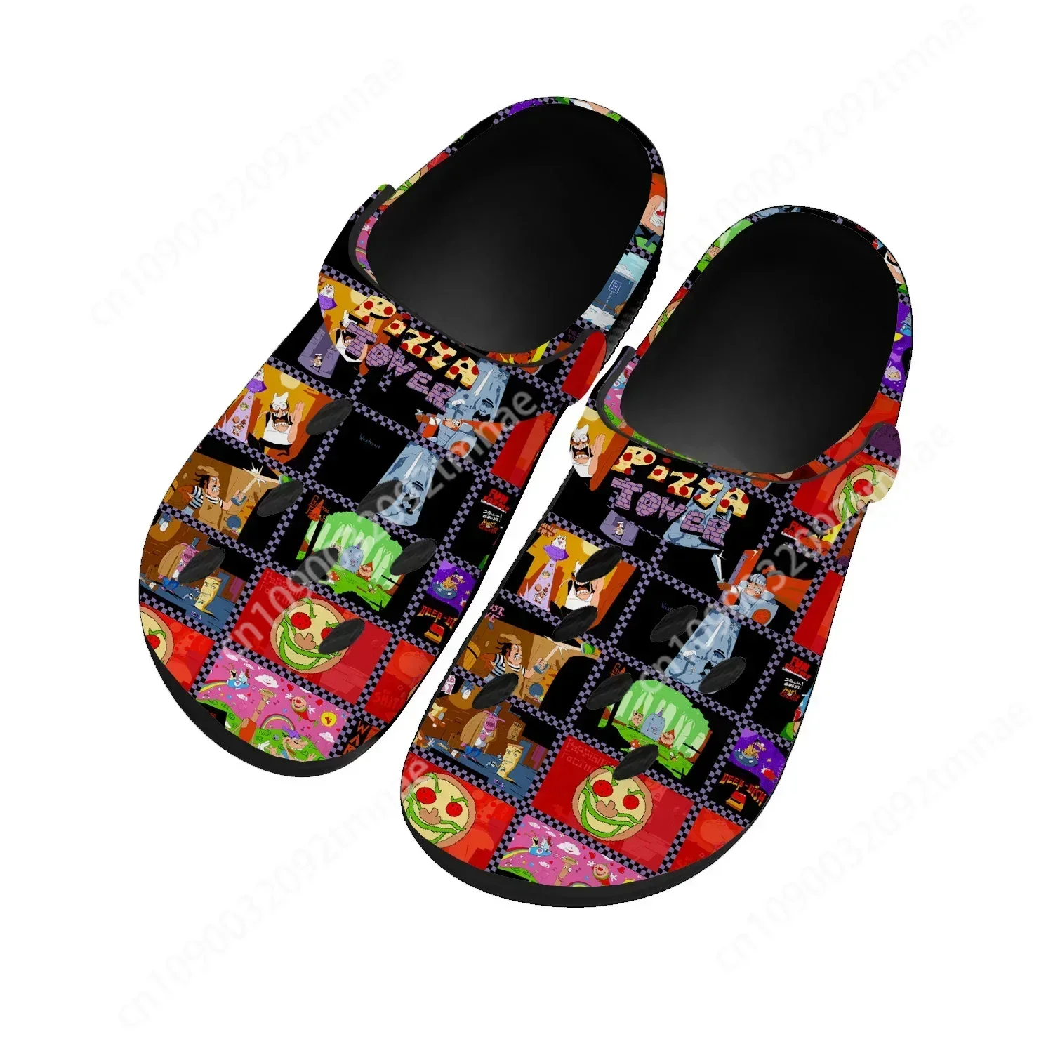 Pizza Tower Home Clogs Cartoon Game Mens Womens Youth Boys Girls Sandals Shoes Garden Bespoke Custom Shoes Beach Hole Slippers