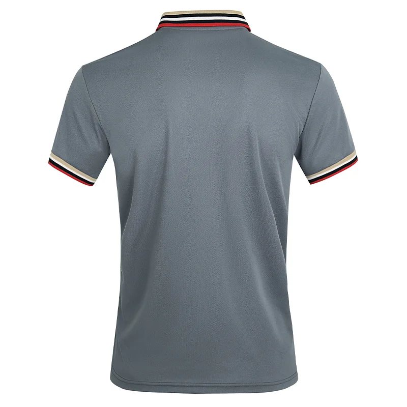 Men Brand Business Polo Shirt Summer High Quality Outdoor Stripe Edge Shirt Spring Short Sleeve Pure Color Shirt Dropshipping