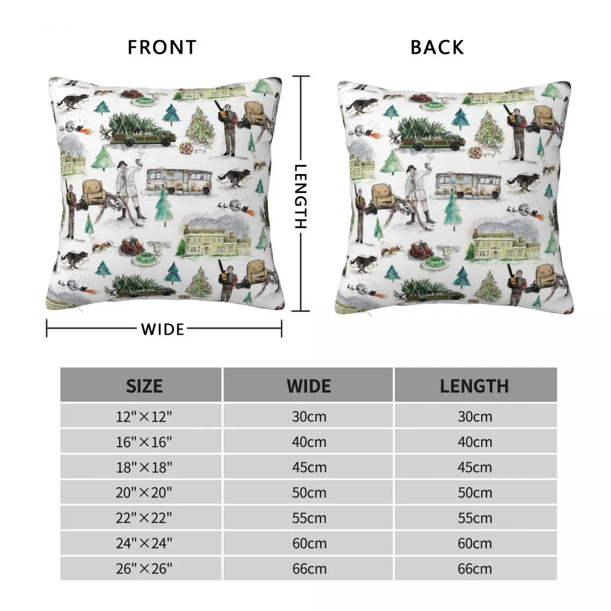 National Lampoon's Vacation Square Pillowcase Polyester Linen Velvet Pattern Zip Decorative Throw Pillow Case Room Cushion Cover