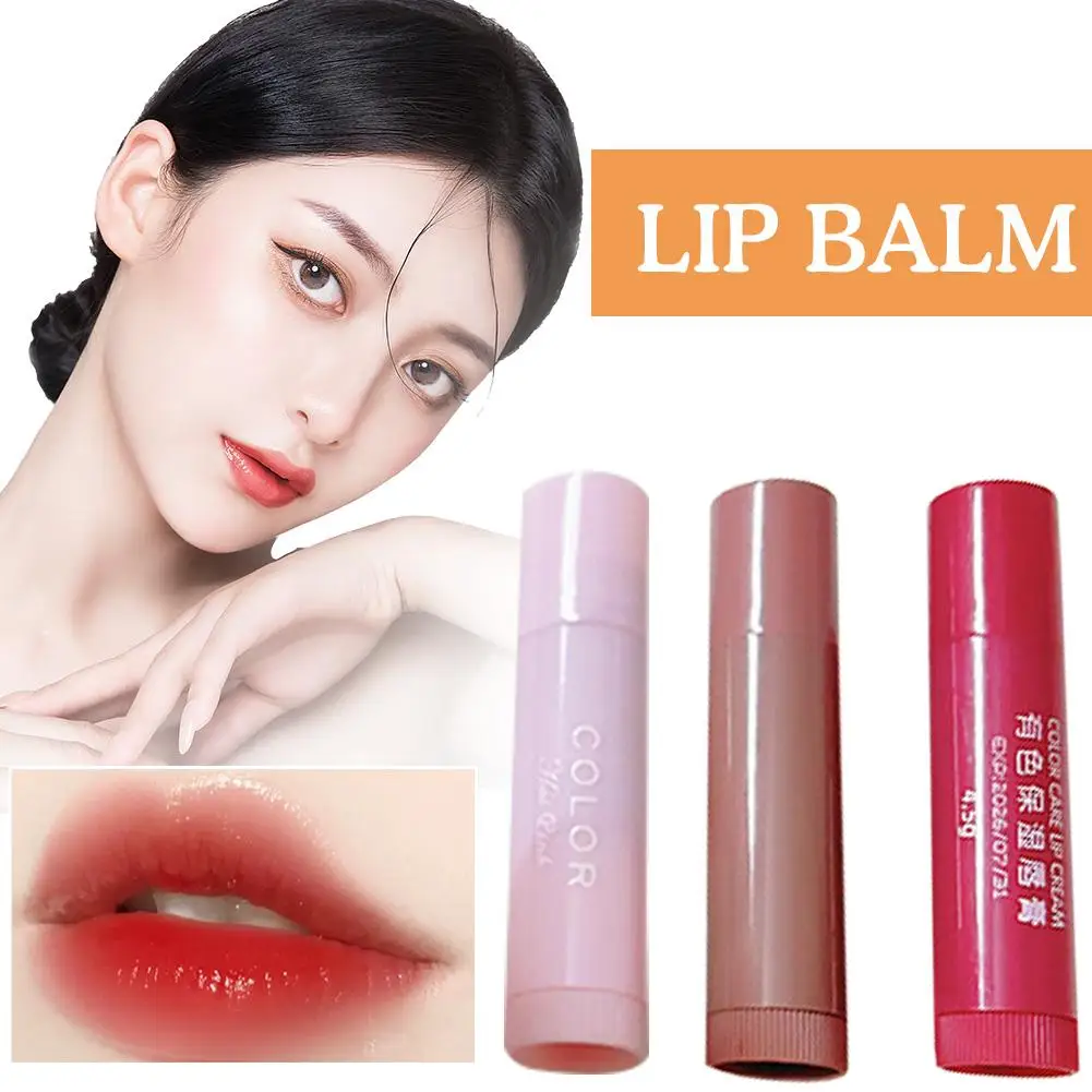 1/3pcs Lip Balm Moisturizing Anti-dry Lip Balm Easy Tint Makeup Care Lip Anti-cracking To Colored Lip Cosmetics Lipstick Ca Z9M7