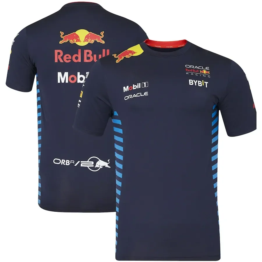 2025 Red Bull Sportswear Men's Fitness T-shirt Sports Running Tops Summer Red Bull Racing Training Suit High Brand Men's T-shirt image 2