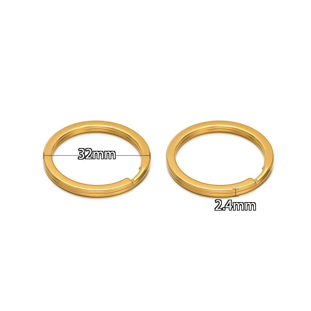 10pcs/lot 304 Stainless Steel Split Rings for Keychains
