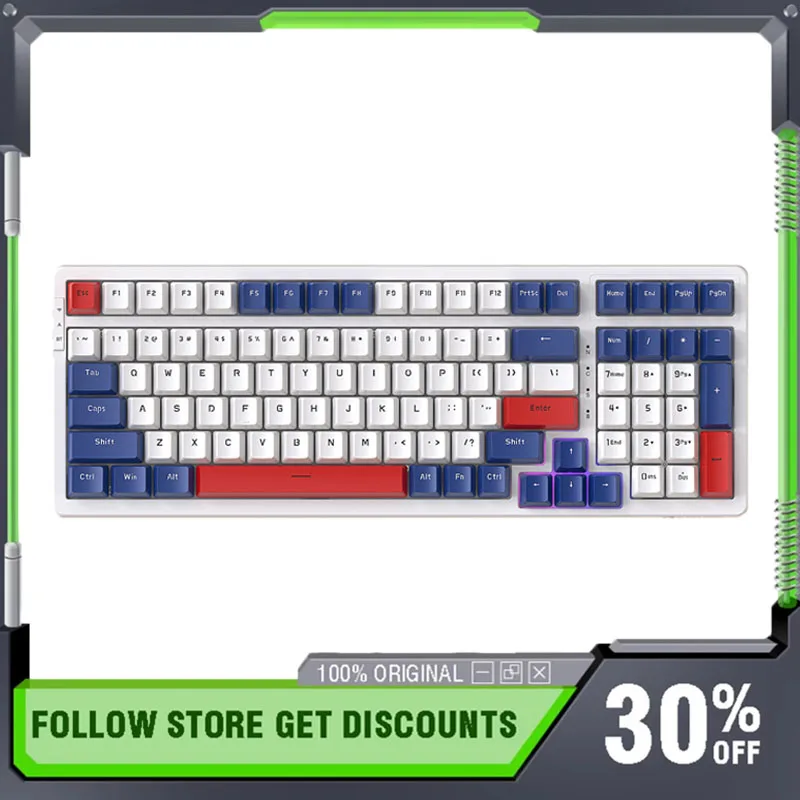 

Attack Shark K98 Wired Mechanical Keyboard RGB Hot-Swappable Ergonomics Design Customized Pc Gamer Laptop Accessories Win/Mac