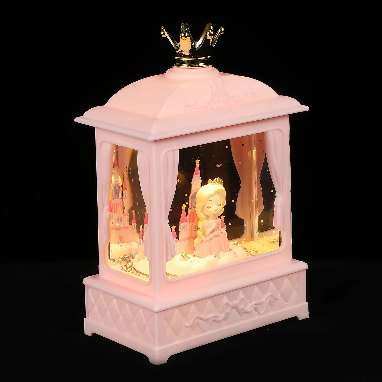 

Music Box Castle Lamp ABS Creative Birthday Gift Kids Sea Monkey Creative Music Box Kit Winter Collector