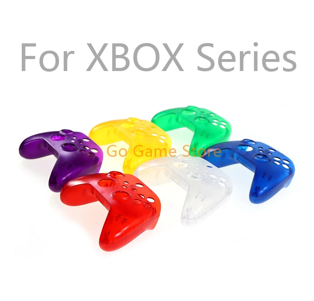 10sets For Xbox Series X S Controller Clear Transparent Plastic Front Back Cover Housing Shell Faceplate Case