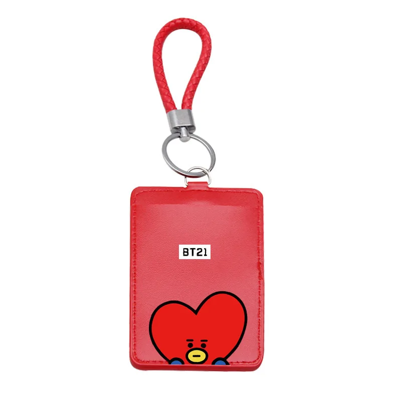 Anime Cartoon BT21 Card Holder ID Card Holder Cute Cartoon Student Transportation Card Bank Card Holder gift for friends