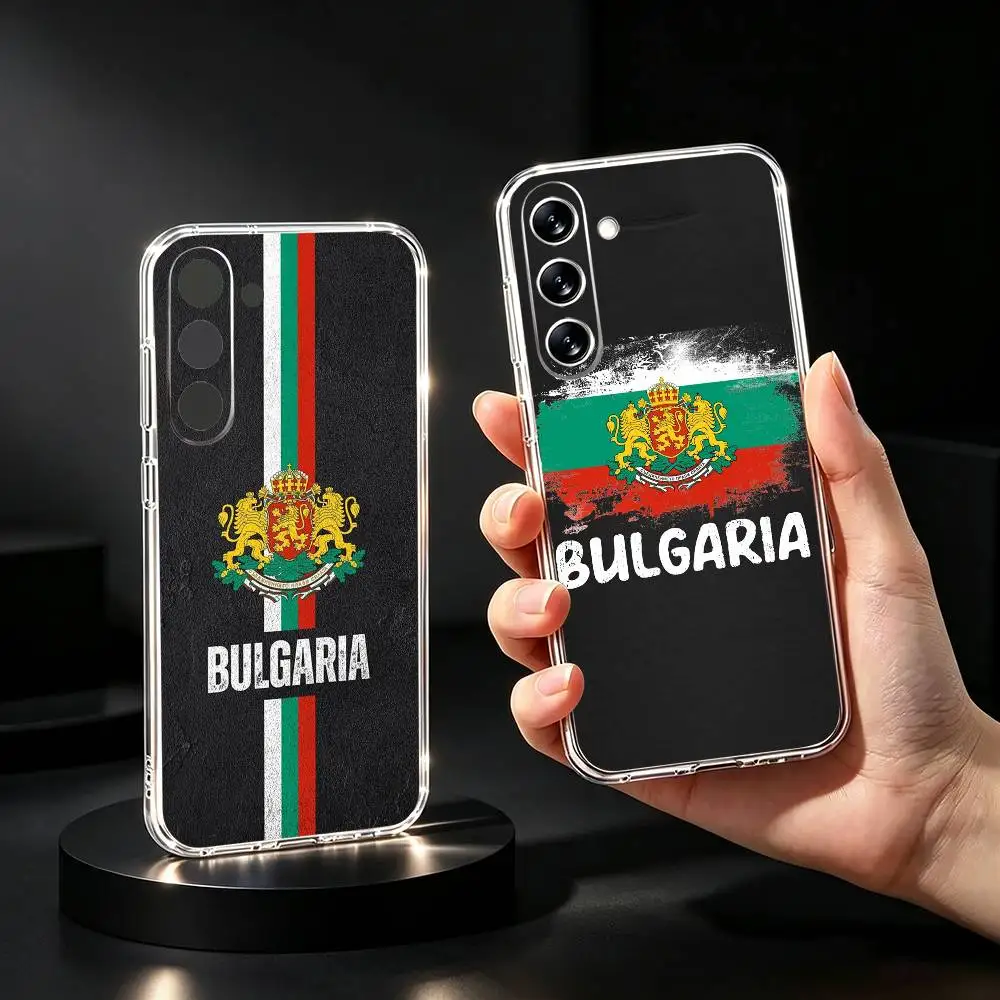 B-Bulgaria flag Gift Phone Case For Samsung Galaxy A73,A72,A71,A70,A53,A52,A51Transparent Cover