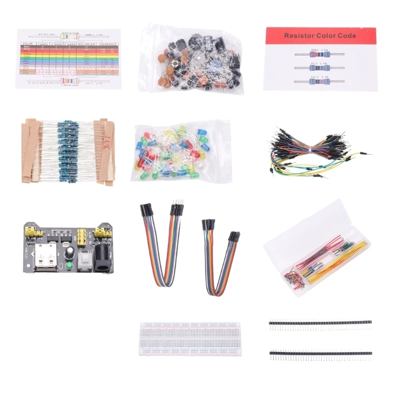 C7AB Electronic Starter Comprehensive DIY Electronics Package 830 hole Breadboard and Components