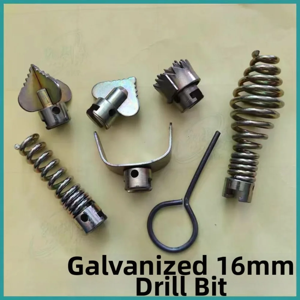 

Pipe Clog Remover Drain Cleaner Set Included Key 7-in-1 Interchangeable Heads Straight Head Versatile Drain Cleaning Tools