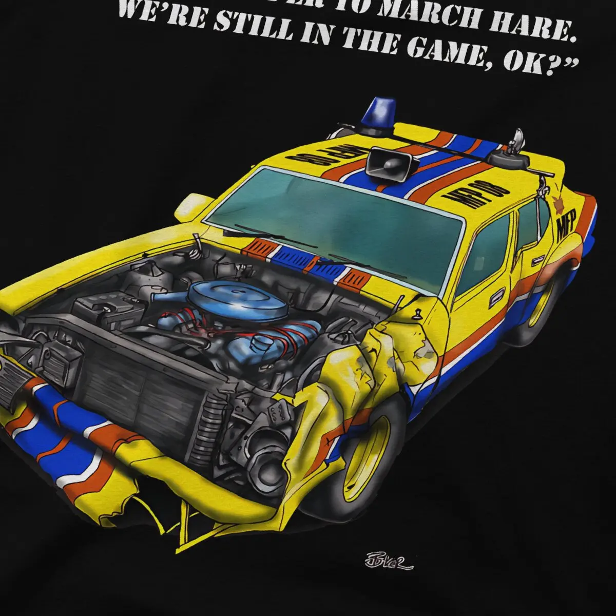 ビッグボッパーマドマックスフィルムOネックTシャツ、パンクポリエステルトップス