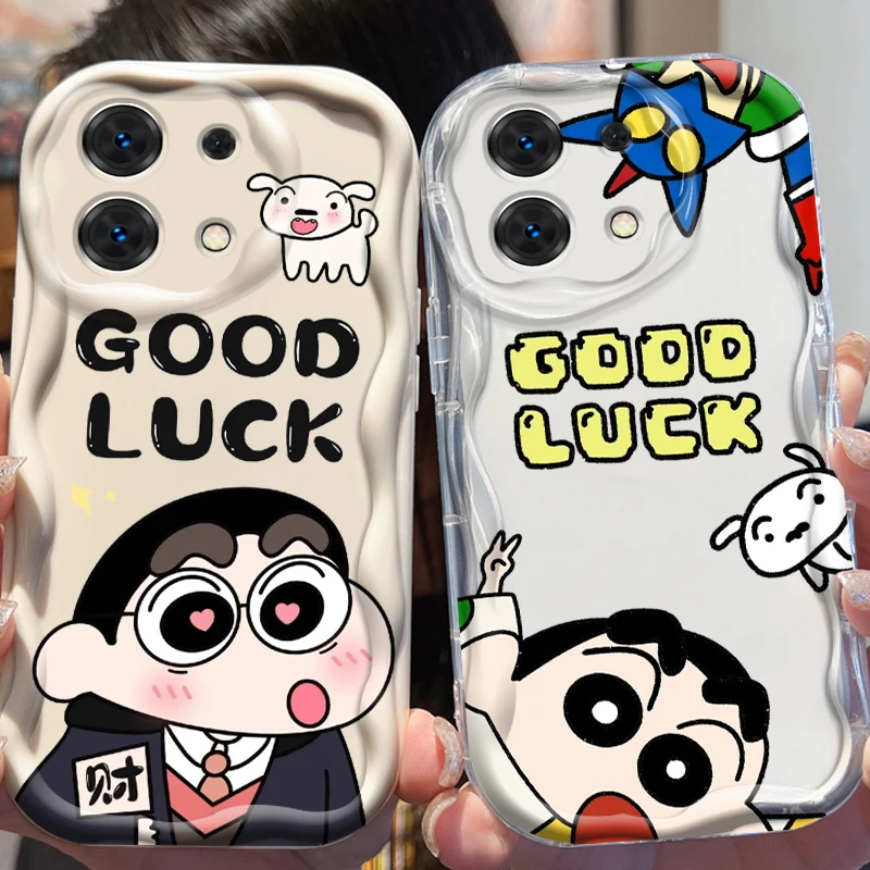 Anime C-Crayones S-Shins-chanes For Xiaomi Redmi Note 13 12 12S 11S 11 10 9 8 10A 9C 9T Pro Plus 5G Wave Oil Back Phone Case