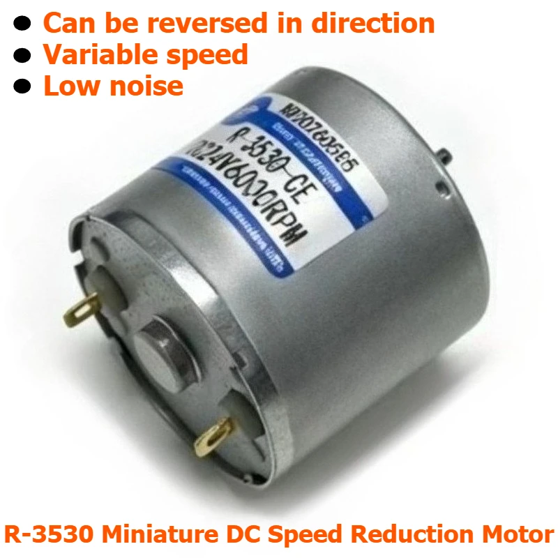 Moteur réducteur de vitesse DC R-3530, vitesse réglable avec 12V/24V, capable de rotation avant et arrière