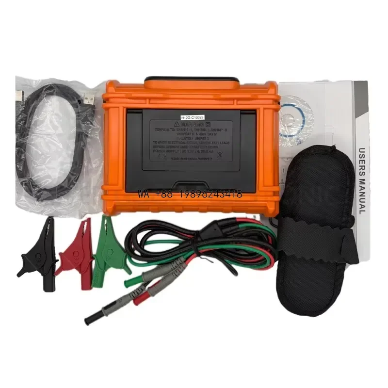 Wmwmnu for MS5910 Digital Resistance Meter RCD Loop Tester Circuit Switch Tester Trip-out Current Time Test RL Meter With USB