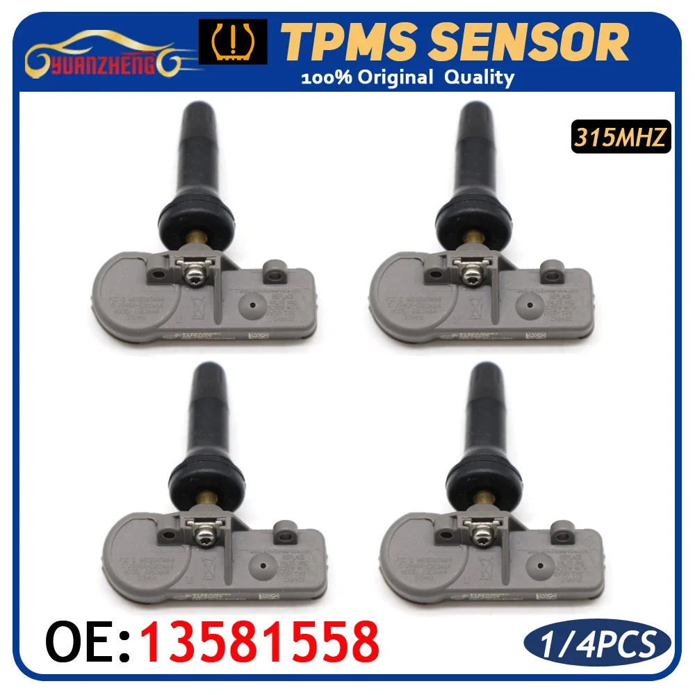 Car TPMS Tire Pressure Monitor Sensor System 13581558 For Chevrolet Avalanche Aveo Aveo5 Captiva Sport Cobalt 2007-2013 315MHz