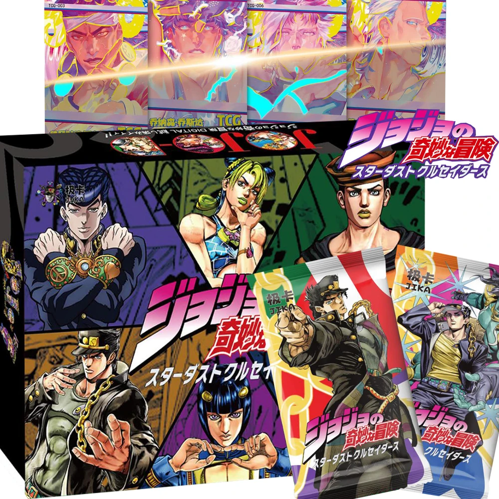 JoJo Bizarre Adventure Collection Cards Hot Blooded Suspense Anime Kujō Jōtarō Jolyne Cujoh Fashion Retro Magazine Card Kid Gift