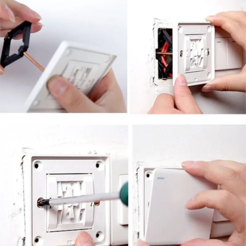 6 قطعة رذاذ كهرباء 118 صندوق تركيب سريع إصلاح سهل التركيب لا حاجة لإزالة الصندوق السفلي لمفتاح المنزل