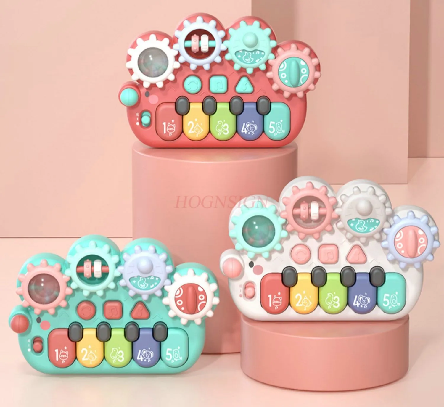 Egel Vingerpiano Baby Minipano Speelbaar Babysleutel Speelgoed Vroeg onderwijs Elektronische piano voor kinderen