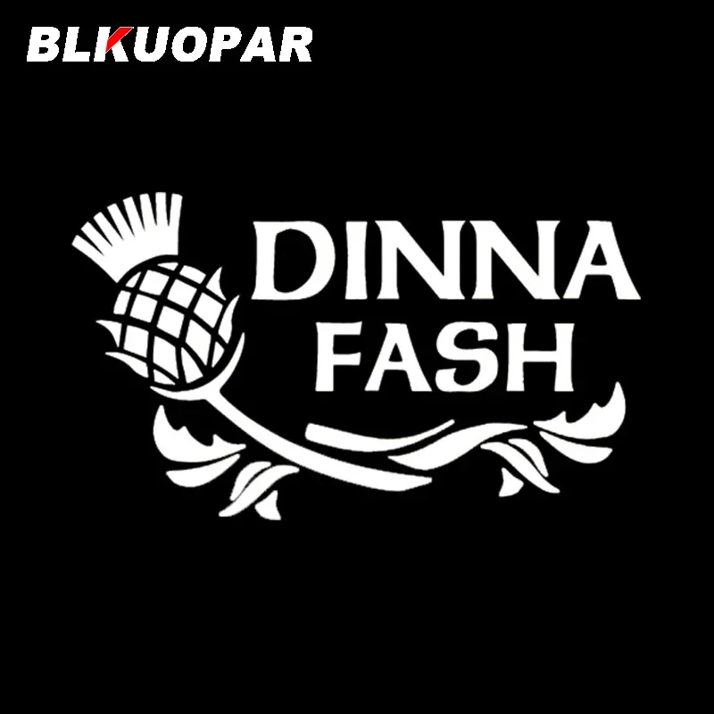 BLKUOPAR For Dinna Fash Humorous Car Stickers Vinyl Car Wrap Waterproof Decal Die-cut Personality Surfboard Cartoon Decoration