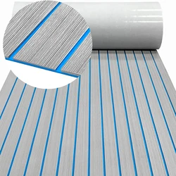 2400*600mm Eva Foam Faux Teak Boat Deck Mat Sheet Teak Yacht Marine Floor Waterproof Pontoon Brown Black Flooring MotorBoats