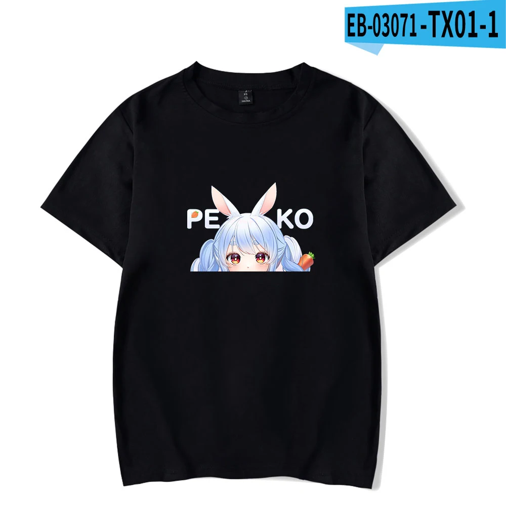 VTuber Usada Pekora stampa t-shirt estate moda girocollo manica corta popolare Streetwear giapponese Plus Size