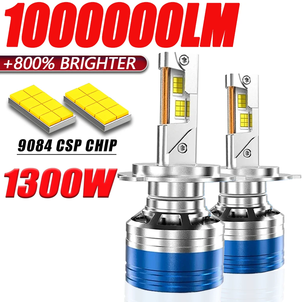 

H7 LED Turbo Headlight Bulbs Canbus 1:1 Mini Size Auto Fog Lights H1 H11 H9 H8 9005 HB3 9006 HB4 1300W High Power H4 Hi/Lo Beam