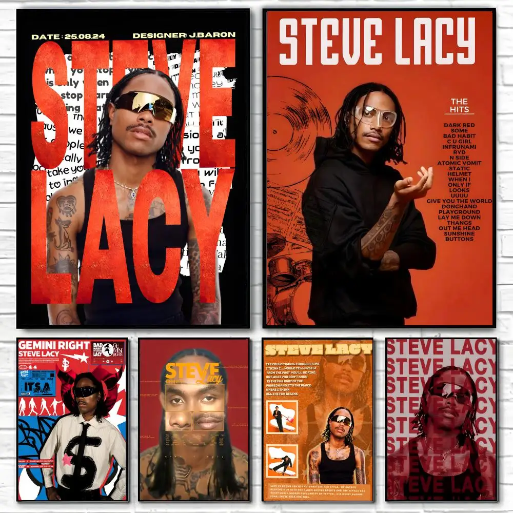 R&B-Sänger S-Steve Lacy Poster. Klassische Poster und Wandkunstdrucke eignen sich für Wohnzimmer, Schlafzimmer und Zuhause.