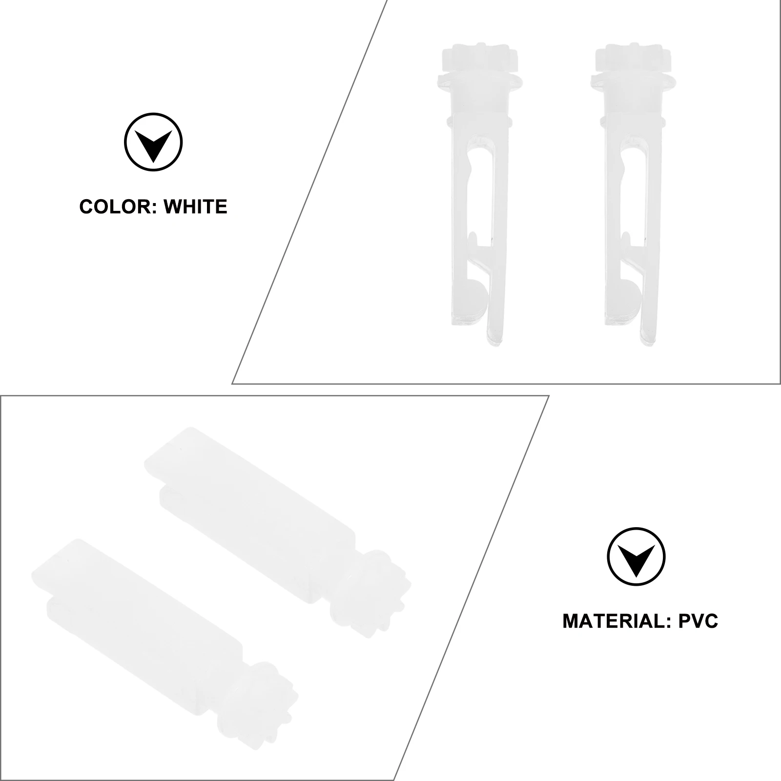 

10pcs Blinds Pulley Plastic Curtain Fittings White Repair Kit Vertical Blinds Pulley Easy Install Durability Replacement