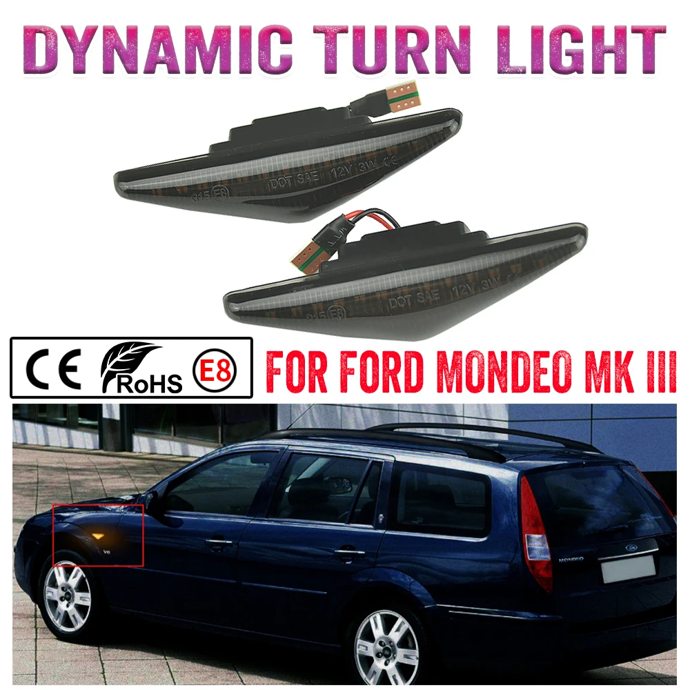 

High quality LED Side Marker Lamp Dynamic Turn Signal Light For Ford FOCUS MK I 1998-2004 For Ford MONDEO MK III 2000-2007